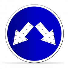 Светодиодный знак 4.2.3 объезд справа или лева